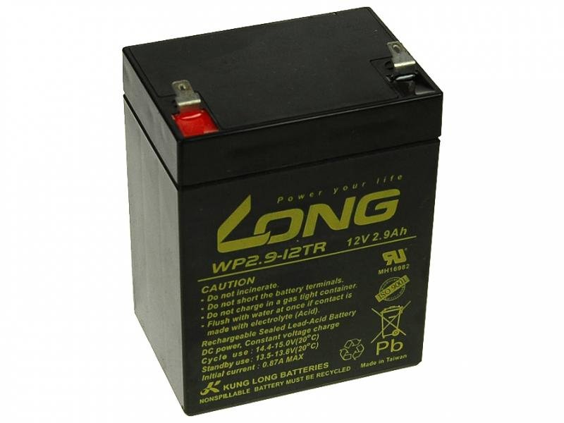 LONG baterie 12V 2,9Ah F1 (WP2.9-12TR) - obrázek produktu