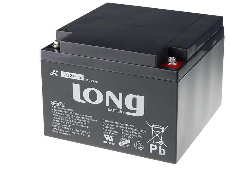 LONG baterie 12V 24Ah F3 DeepCycle GEL 10 let (LG24-12) - obrázek produktu