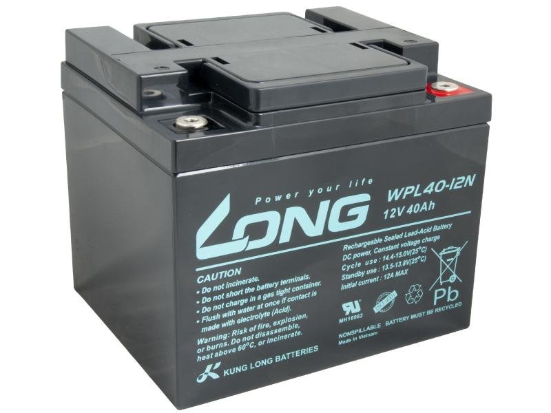 LONG baterie 12V 40Ah M6 LongLife 12 let (WPL40-12N) - obrázek produktu