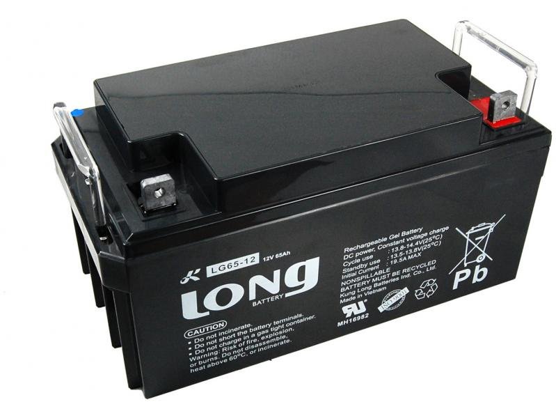 LONG baterie 12V 65Ah F4 DeepCycle GEL 10 let (LG65-12) - obrázek produktu