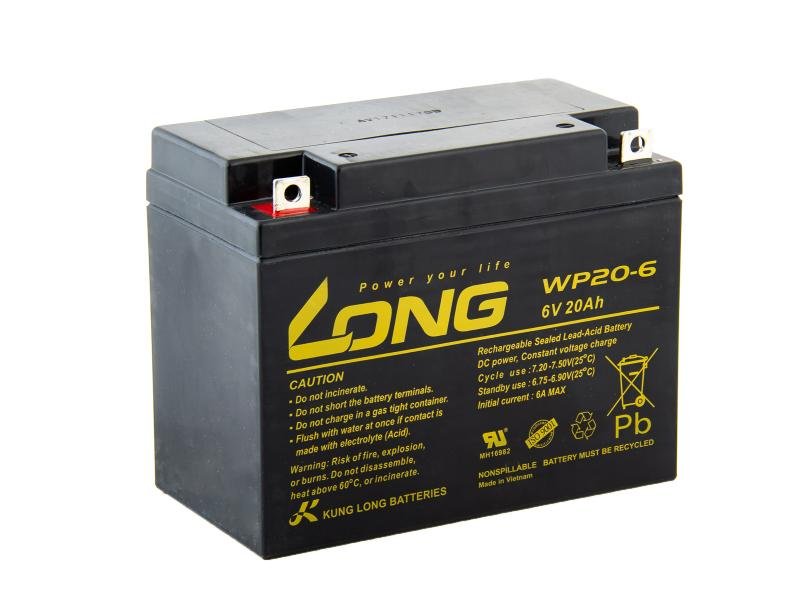 LONG baterie 6V 20Ah F3 (WP20-6) - obrázek produktu