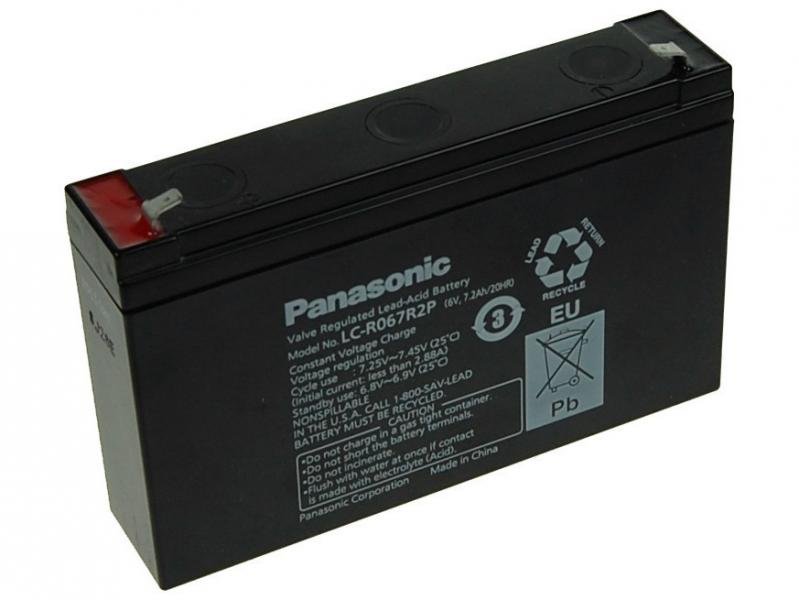 Panasonic  6V 7,2Ah olověný akumulátor F1 LC-R067R2P - obrázek produktu