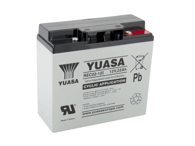 Yuasa 12V 22Ah olověný akumulátor DeepCycle AGM M5 (REC22-12I) - obrázek produktu