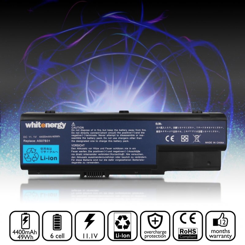 WE baterie pro Acer Aspire 5920 AS07B31 11,1V 4400mAh - obrázek č. 6