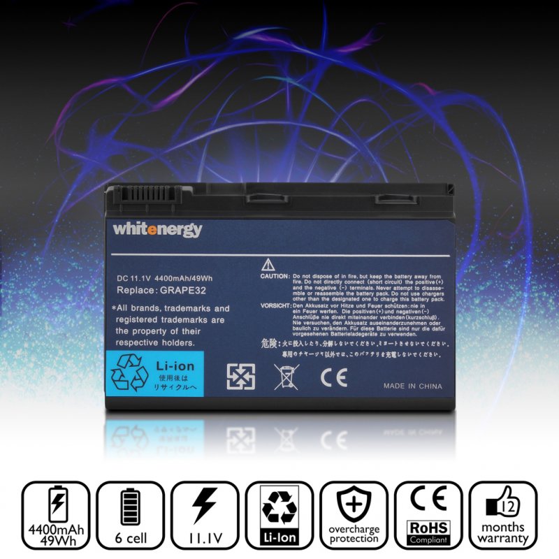 WE baterie pro Acer TravelMate 6410 11,1V 4400mAh - obrázek č. 3