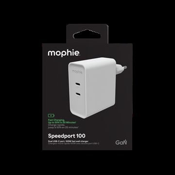 Power Adapter GaN USB-C Dual 100W White - obrázek produktu