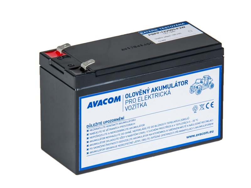 AVACOM náhradní baterie 12V 9Ah F2 typu HR do vozítka Peg Pérego - obrázek produktu