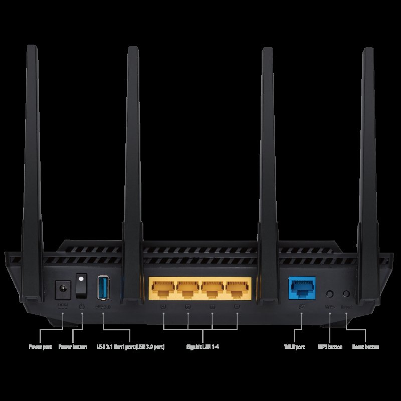 ASUS RT-AX58U dual-band Wi-Fi router - obrázek č. 2