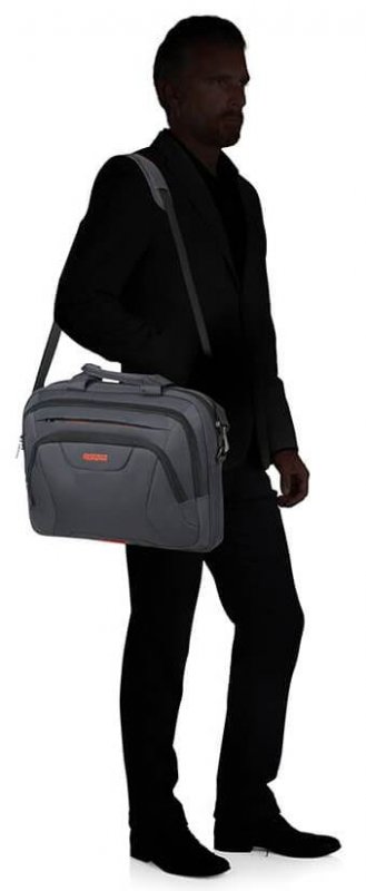 American Tourister AT WORK LAPTOP BAG 15.6" Black/ Orange - obrázek č. 2