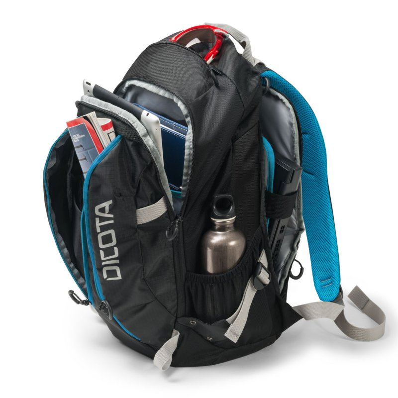 Dicota Backpack Active 14-15,6" černo/ modrá - obrázek č. 4