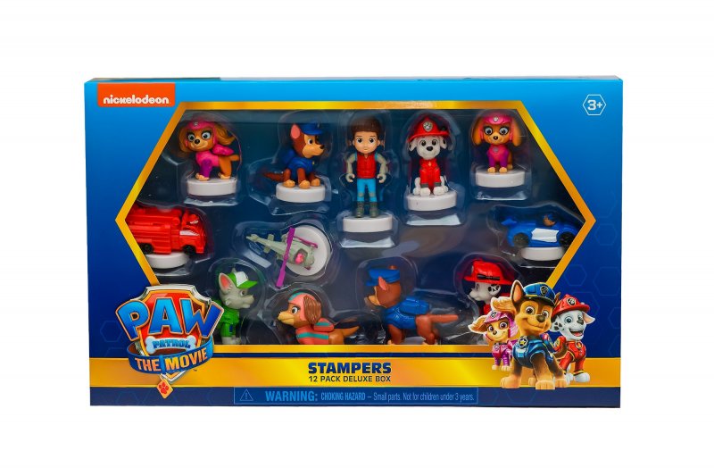 Paw Patrol The Movie: 12 figurek s razítkem - Deluxe Box - obrázek produktu