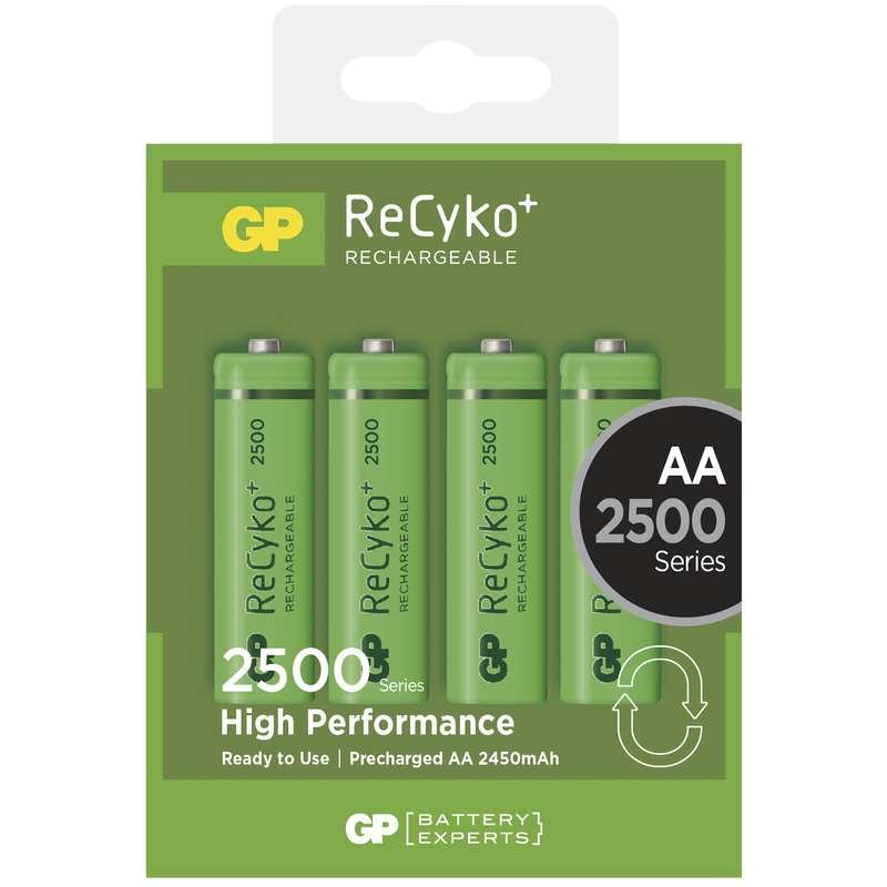 GP nabíjecí baterie RECYKO AA (2500mAh)- 4ks - obrázek produktu
