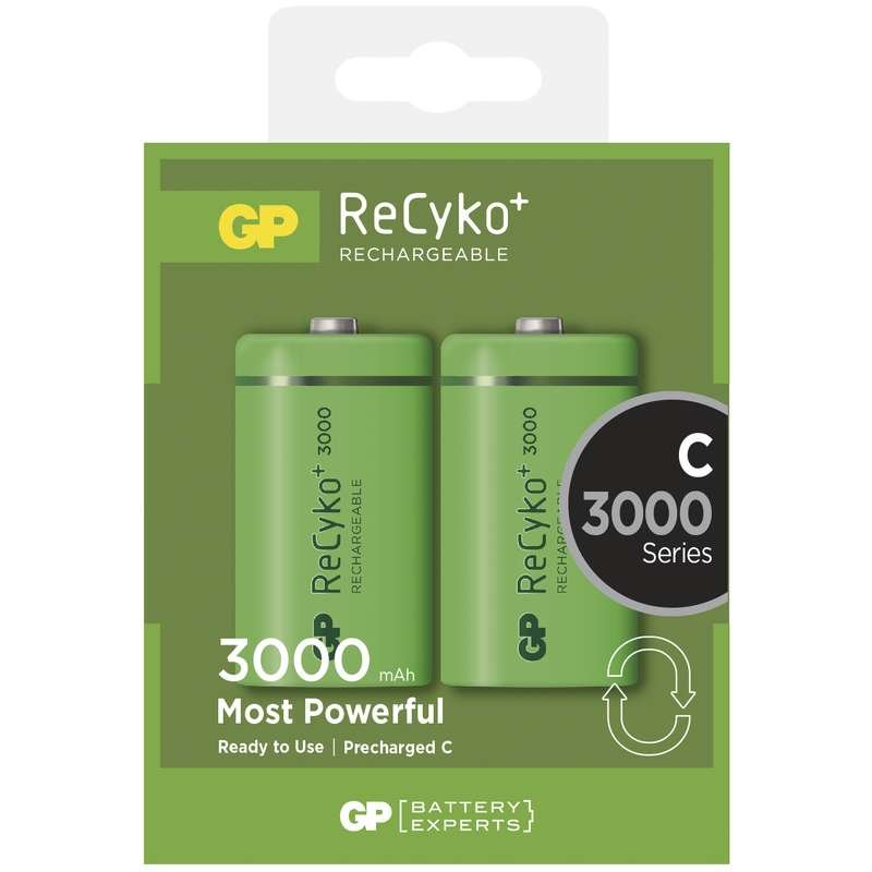 Nabíjecí baterie GP RECYKO C (3000mAh)-2ks - obrázek produktu