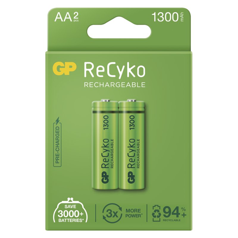 GP nabíjecí baterie ReCyko 1300 AA (HR6) 2PP - obrázek produktu