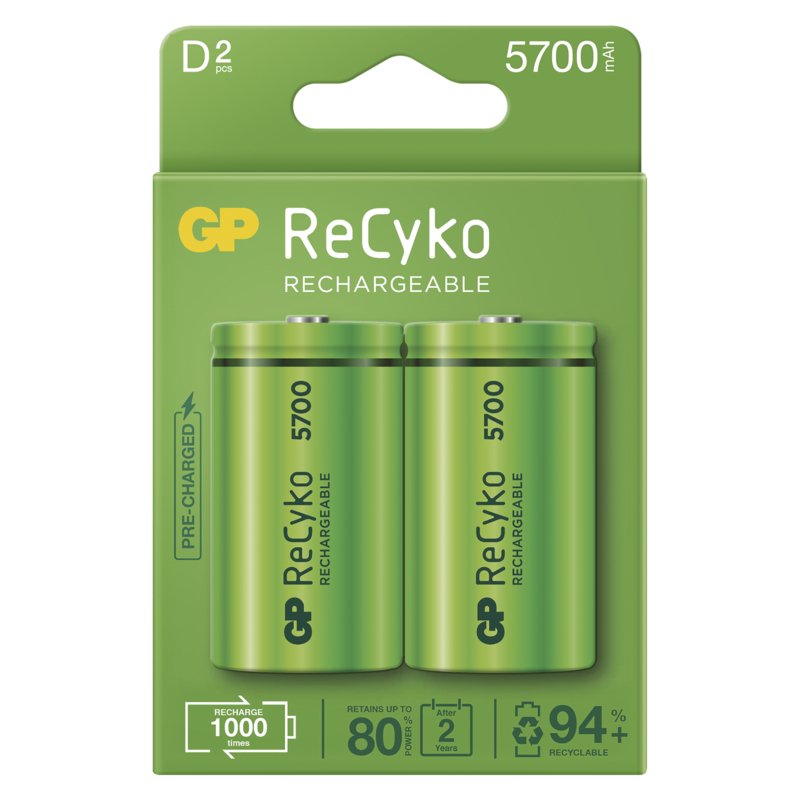 GP nabíjecí baterie ReCyko D (HR20) 2PP - obrázek produktu