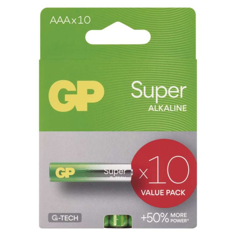 GP Alkalická baterie SUPER AAA (LR03)- 10ks - obrázek produktu