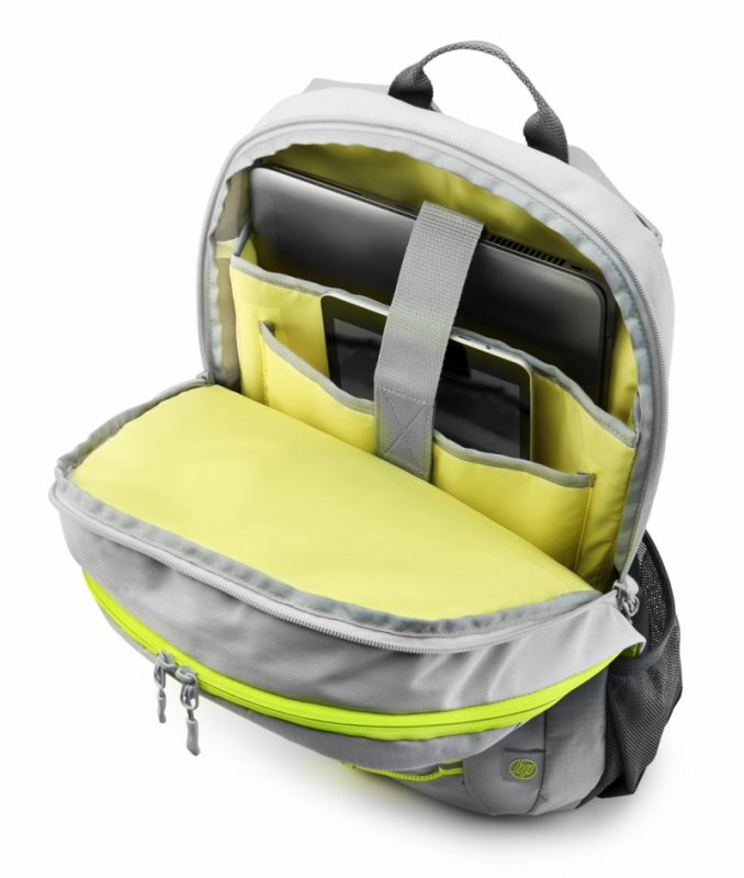 HP 15.6 Active Backpack (Grey/ Neon Yellow) - obrázek č. 3