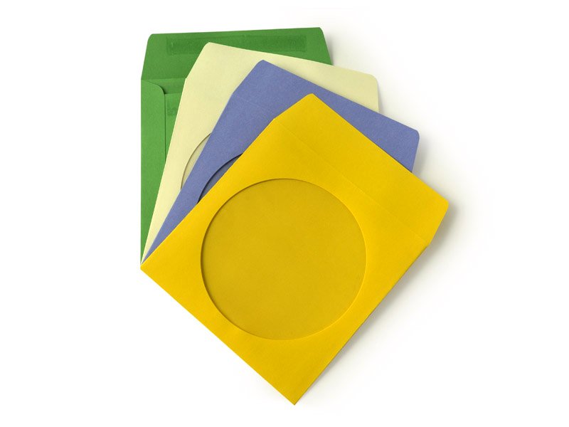Papírová obálka pro CD/ DVD s okénkem,barevné 100ks - obrázek produktu