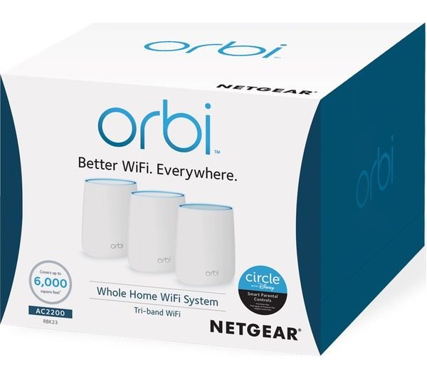 NETGEAR Orbi AC2200 Tri-band WiFi System, Router + 2 Satellite, RBK23 - obrázek č. 2