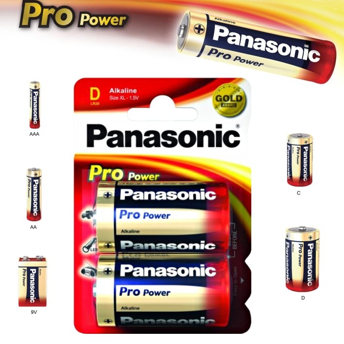 Alkalická baterie D Panasonic Pro Power LR20 2ks - obrázek produktu