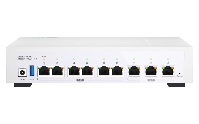 QNAP SD-WAN router QHora-322 (4jádrový procesor, 4GB DDR4 RAM, 6x 2,5GbE, 3x 10GbE, 1x USB 3.2 Gen1) - obrázek č. 5