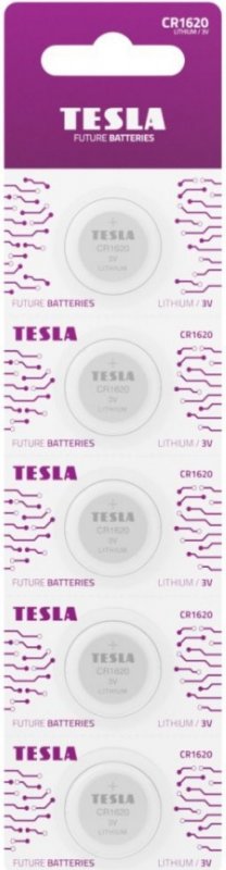 TESLA - baterie TESLA CR1620, 5ks, CR1620 - obrázek produktu