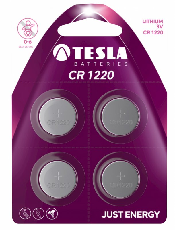 TESLA - baterie TESLA CR1220, 4ks, CR1220 - obrázek produktu