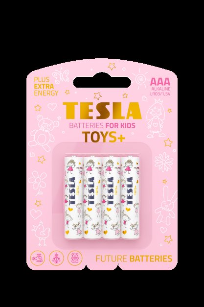 TESLA - baterie AAA TOYS GIRL, 4ks, LR03 - obrázek produktu