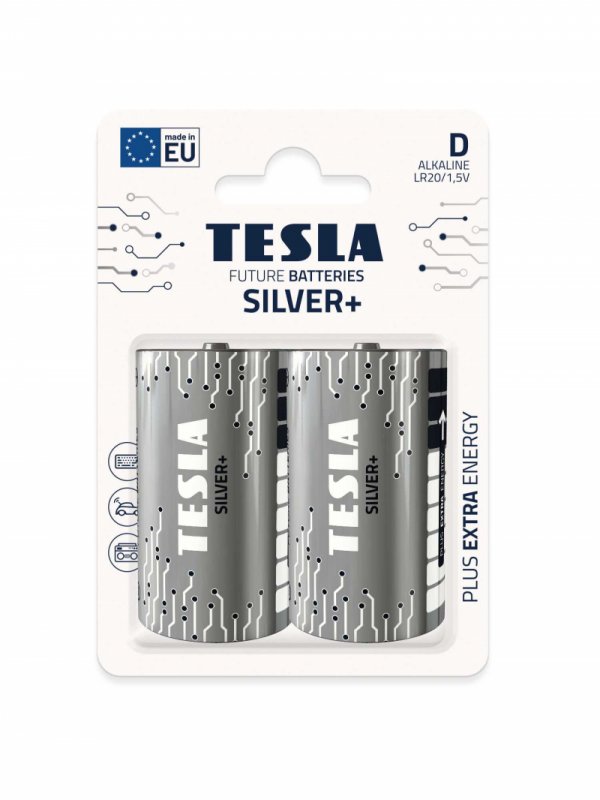 TESLA - baterie D SILVER+, 2ks, LR20 - obrázek produktu