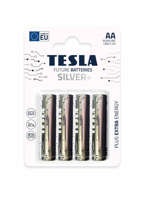 TESLA - baterie AA SILVER+, 4 ks, LR06 - obrázek produktu