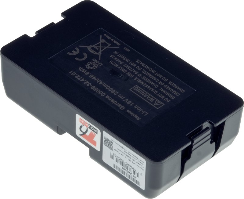 Baterie T6 Power pro Gardena Sileno minimo 250, City 250, 400, 500, 18V, 2600mAh, 46,8Wh, Li-ion - obrázek č. 1