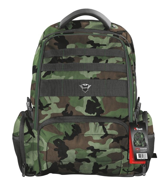 TRUST GXT 1250G Hunter Gaming Backpack pro 17.3" laptopy, zelená kamufláž - obrázek produktu