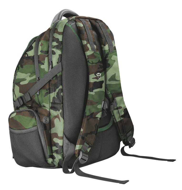 TRUST GXT 1250G Hunter Gaming Backpack pro 17.3" laptopy, zelená kamufláž - obrázek č. 4