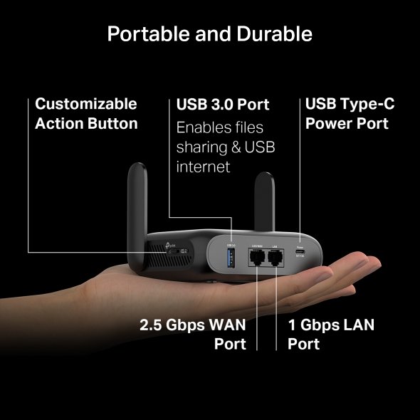 TP-LINK TL-WR3602BE BE3600 WiFi7 Pocket Router - obrázek č. 4