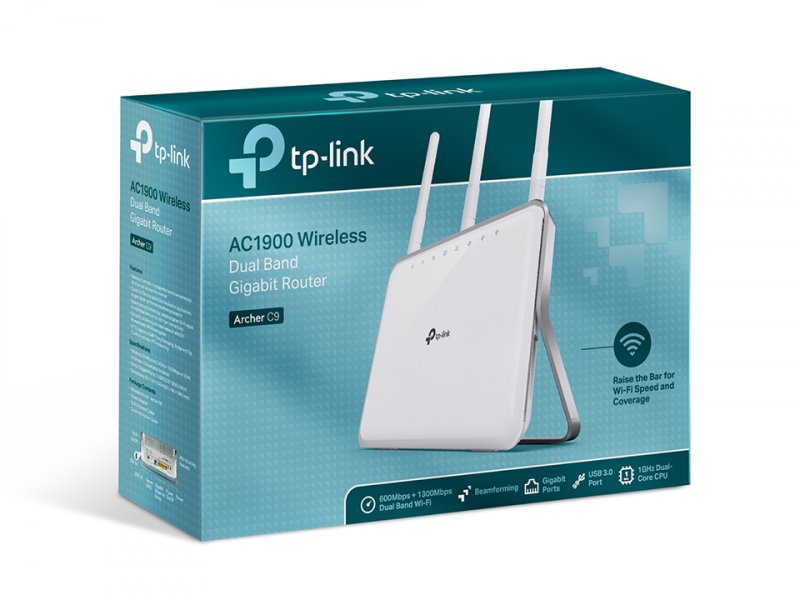TP-Link Archer C9 AC1900 WiFi DualBand Gbit Router,1xUSB 2.0+1xUSB 3.0 - obrázek č. 3