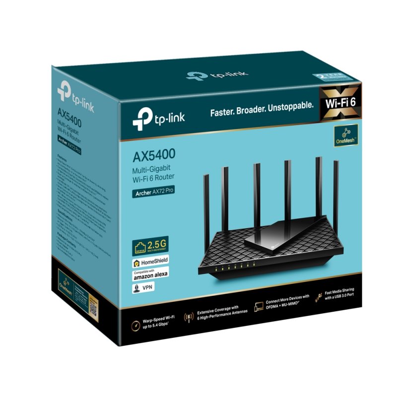 TP-Link Archer AX72 Pro, AX5400 WiFi6 router - obrázek č. 1