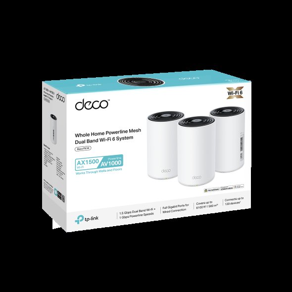 TP-Link Deco PX10(3-pack) AX1500 AV1000 Powerline Mesh System - obrázek č. 3