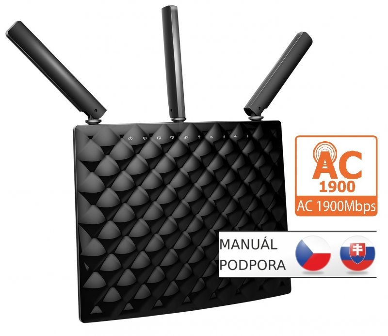 Tenda AC15 WiFi AC Router 1900Mb/ s, 1x USB3.0, 1x GWAN, 3x GLAN, DLNA, FTP/ VPN/ Print server, 3x5dBi - obrázek produktu
