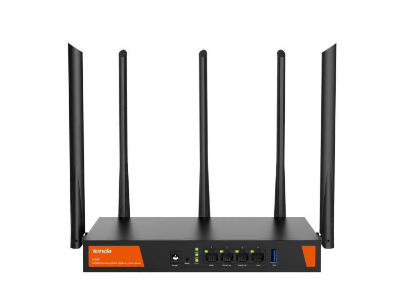 Tenda W30E WiFi Hotspot AX3000 Gigabit Router, 1x GWAN, 2x GWAN/ LAN, 1x GLAN, VPN, Captive portal - obrázek č. 1