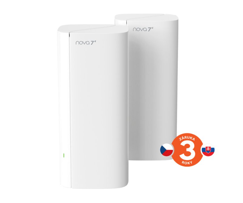 Tenda Nova EE3 Pro (2-pack) WiFi7 BE3600 Mesh Gigabit system, 6x GLAN / GWAN, WPA3, VPN, CZ app - obrázek produktu