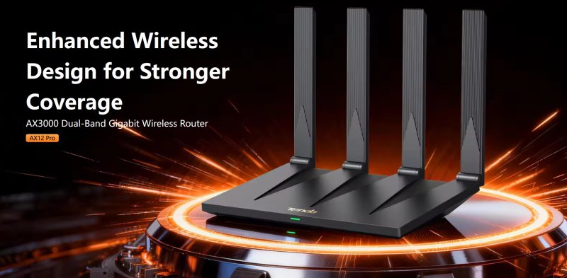 Tenda AX12 Pro AX3000 WiFi 6 Mesh Router, NFC, VPN server, 1x GWAN, 3x GLAN, IPv6, 4x 7dBi, Repeater - obrázek č. 4