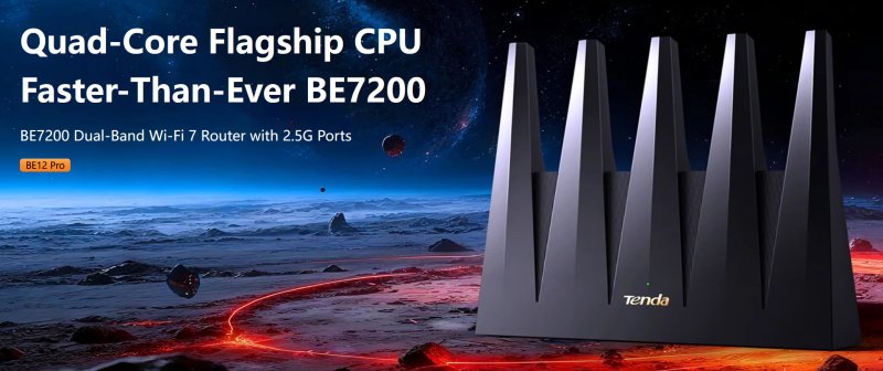 Tenda BE12 Pro BE7200 WiFi 7 Mesh Router, 2x 2.5G WAN / LAN, 3x 1G WAN / LAN, 7141 Mb / s, NFC, VPN - obrázek č. 10