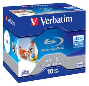 VERBATIM BD-R DL (6x, 50GB), 10ks/ pack - obrázek produktu