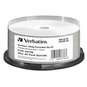VERBATIM BD-R SL(25-Pack)Spindl/ NoID/ 6x/ 25GB - obrázek produktu