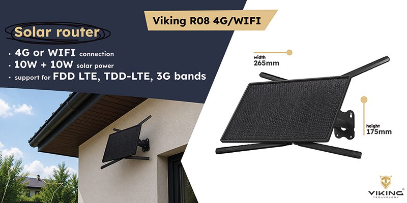 Solární router Viking R08 4G / WiFi / solární napájení / WiFi až pro 10 zařízení / download - 15Mbps - obrázek č. 2