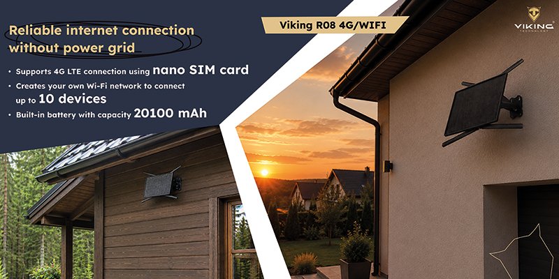 Solární router Viking R08 4G / WiFi / solární napájení / WiFi až pro 10 zařízení / download - 15Mbps - obrázek č. 3