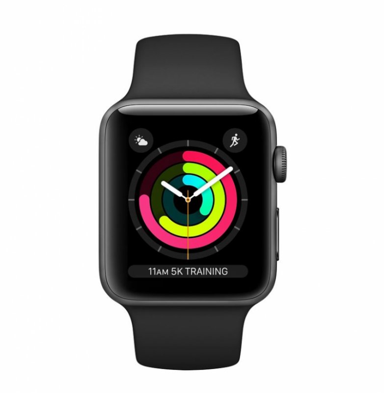 Watch S3, 38mm, Space Gr AC/ Black Sport Band - obrázek č. 1