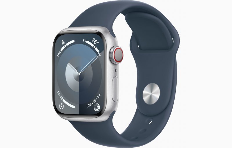 Apple Watch S9 Cell/ 41mm/ Silver/ Sport Band/ Storm Blue/ -S/ M - obrázek produktu