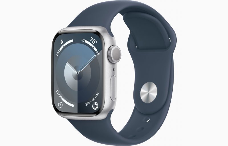 Apple Watch S9/ 41mm/ Silver/ Sport Band/ Storm Blue/ -S/ M - obrázek produktu