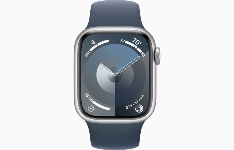 Apple Watch S9/ 41mm/ Silver/ Sport Band/ Storm Blue/ -M/ L - obrázek č. 1